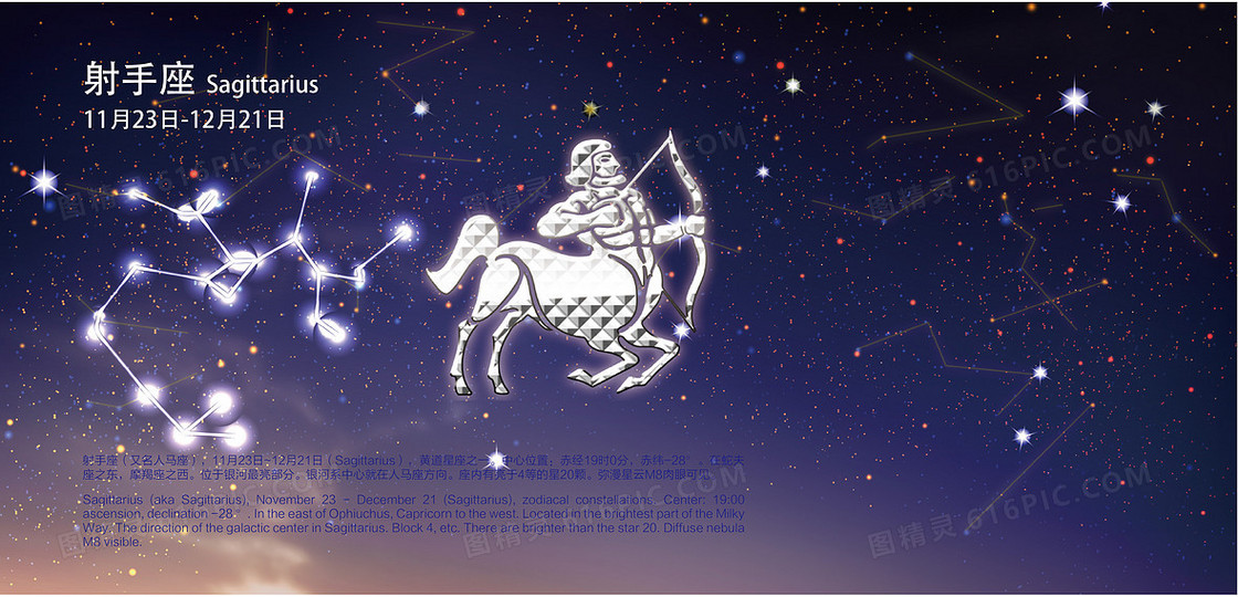 唯美蓝色射手座流星背景