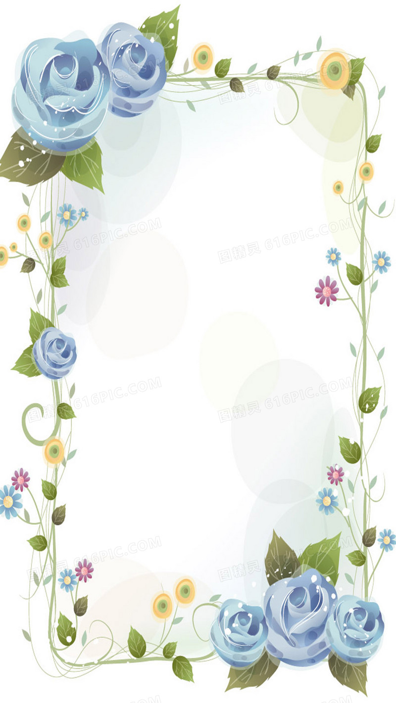 边框花朵