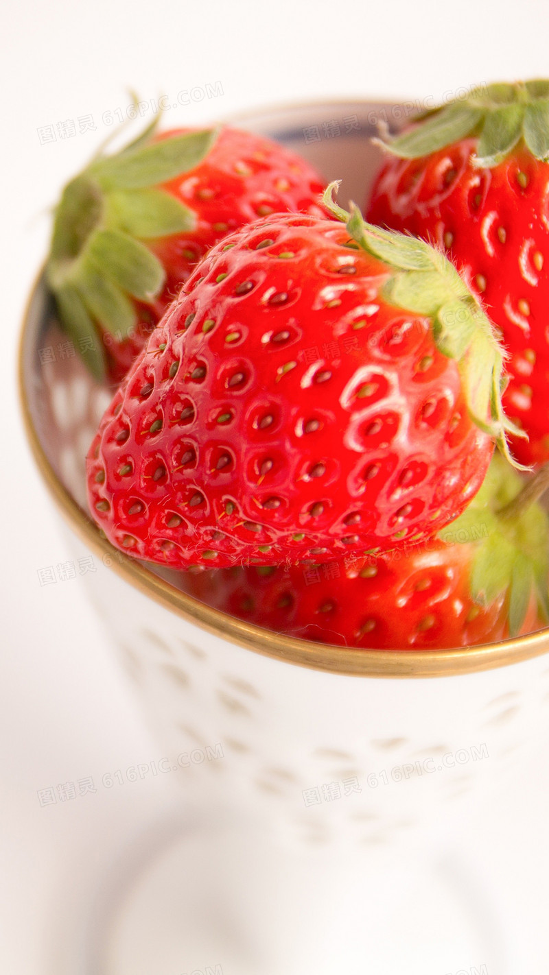 美食草莓水果小清新背景