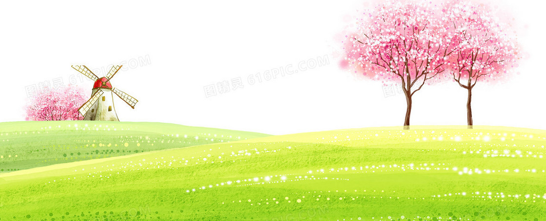 卡通清新手绘背景banner