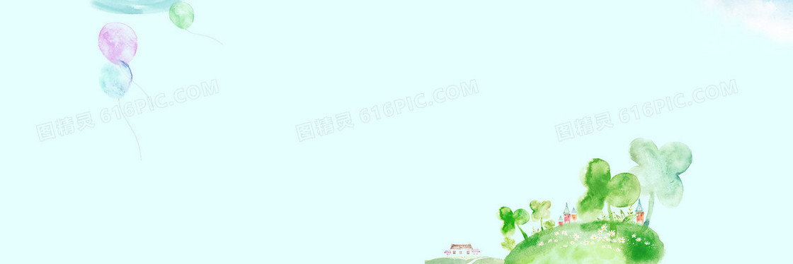 唯美手绘banner背景