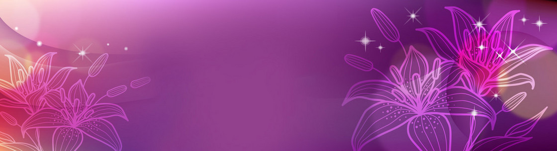 紫色梦幻花纹背景banner