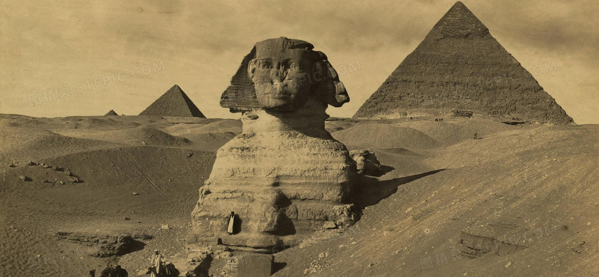 埃及人头狮石雕