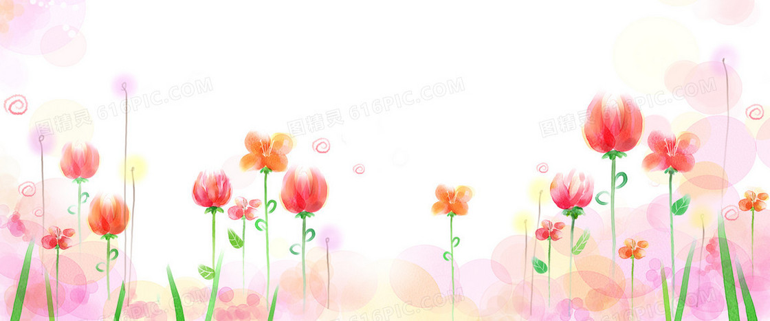 唯美花丛背景