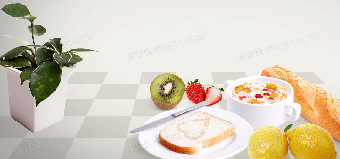 小清新美食背景