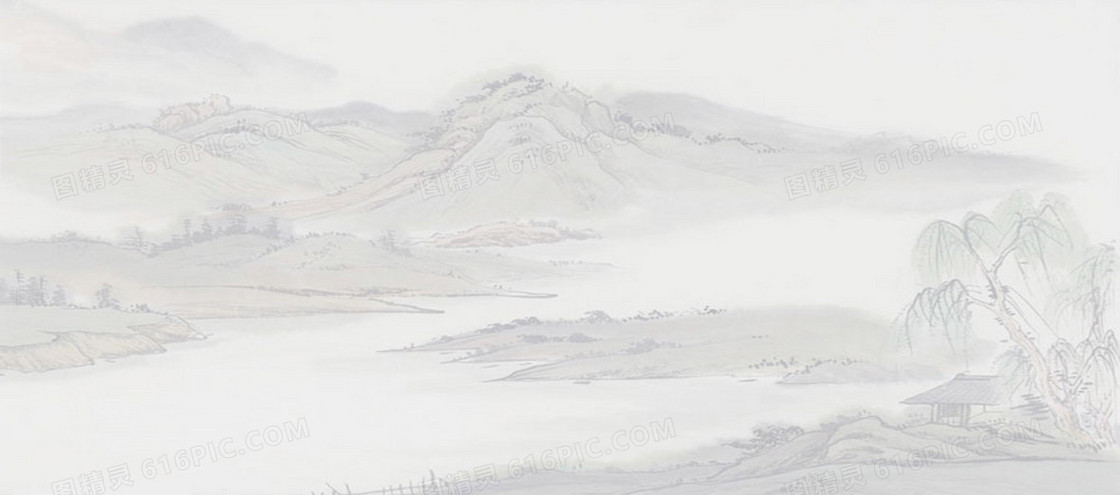水墨山水画背景