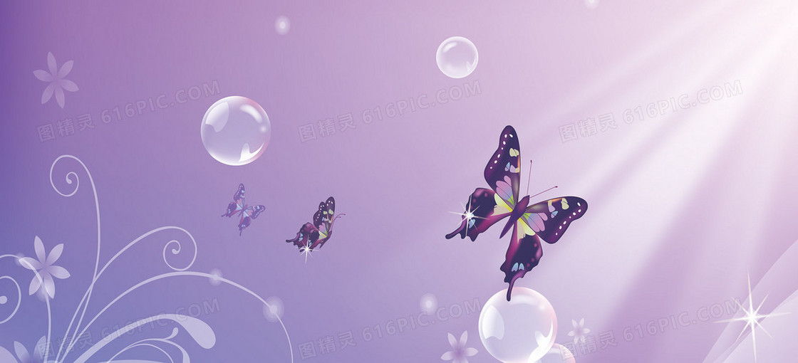 紫色蝴蝶背景