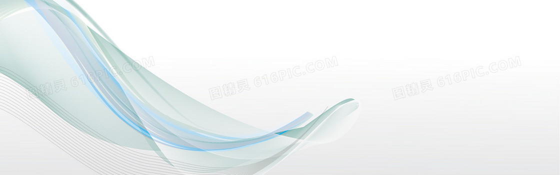 蓝色曲线商务banner