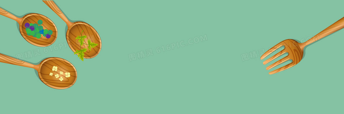 矢量小勺背景