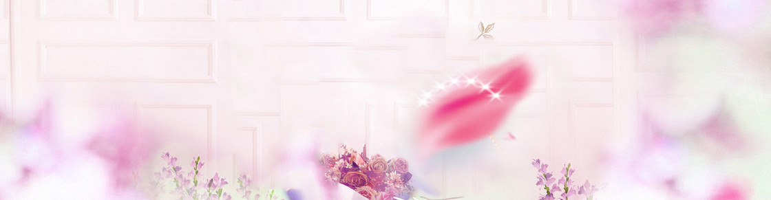 淘宝时尚女装浪漫唯美花瓣背景banner