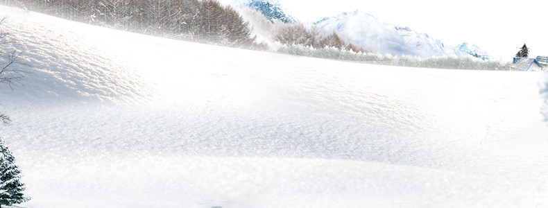 大气雪景背景