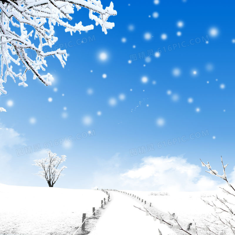 冬季雪景背景图片下载