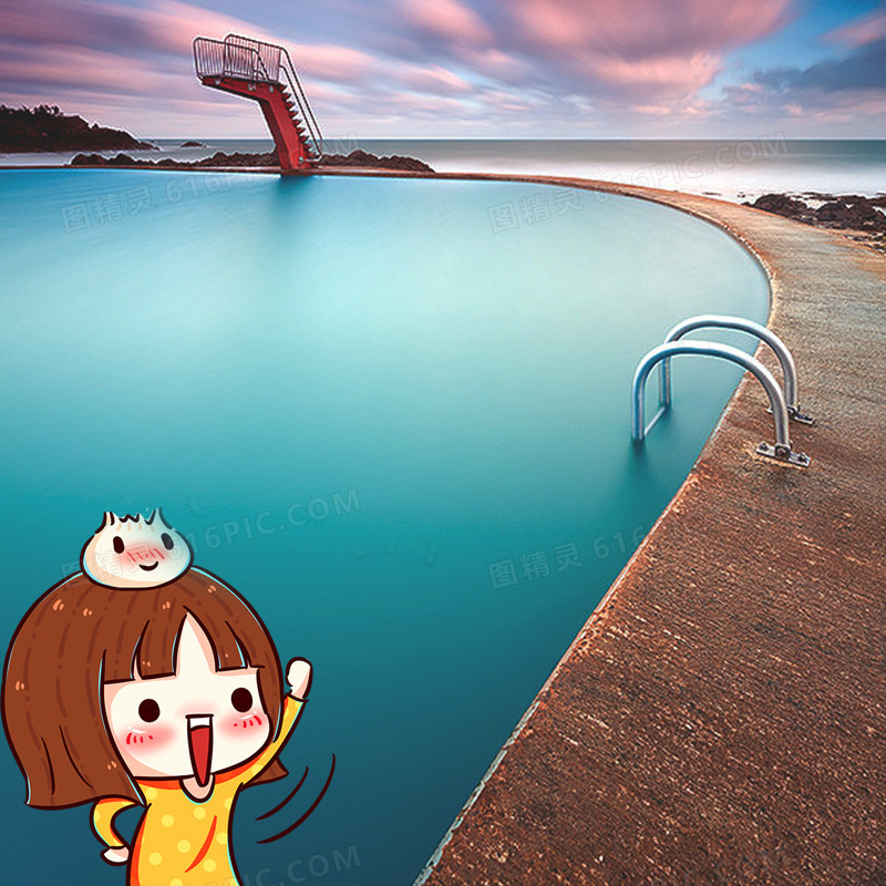 湖边图案