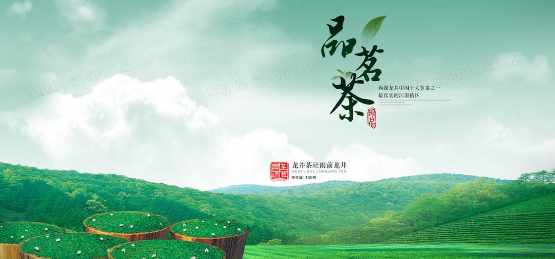 摄影青山绿茶雨前龙井
