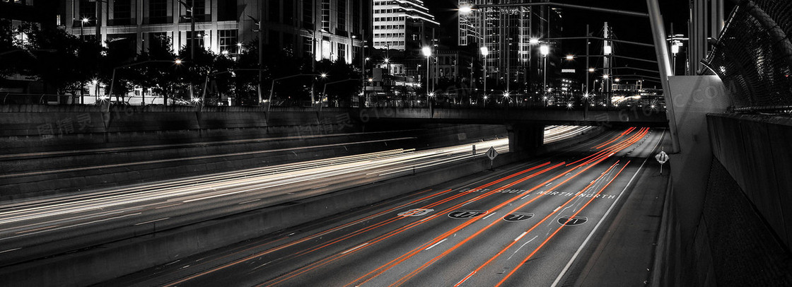 灰色城市高速道路背景banner