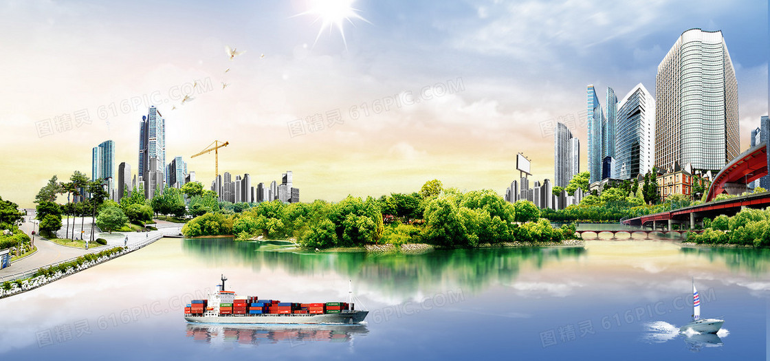 豪华楼盘全景图