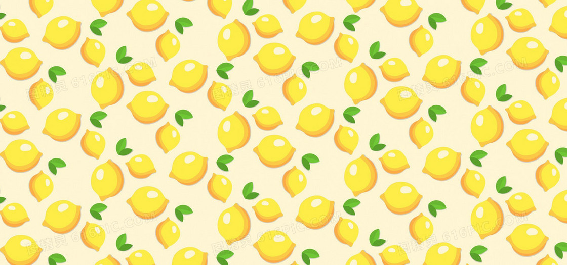 清新柠檬手绘背景图