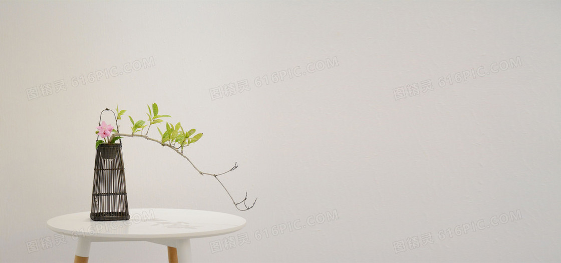 花瓶摄影背景banner