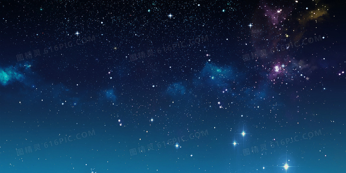 蓝色星空背景素材
