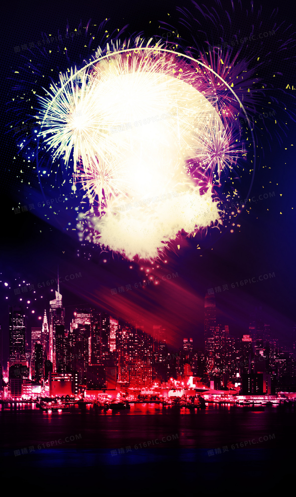 都市夜生活背景