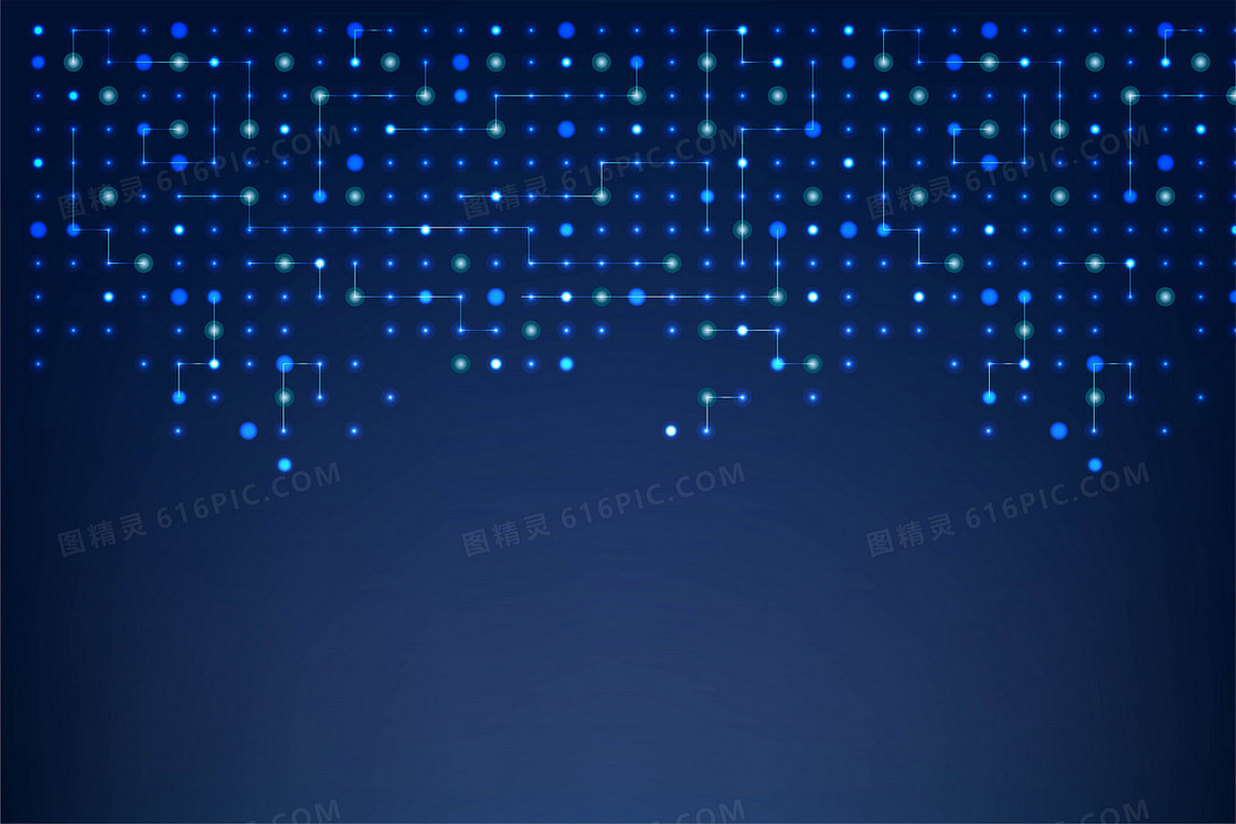 蓝色电路抽象背景矢量素材