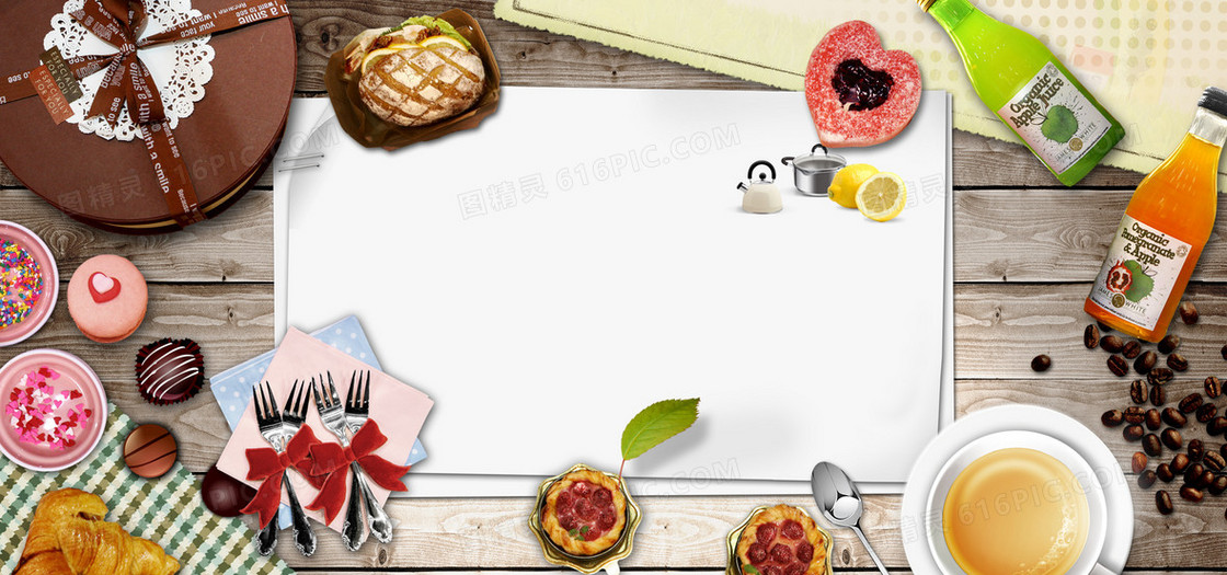 淘宝美食甜品巧克力杯子蛋糕汽水海报背景
