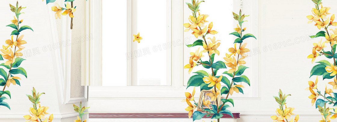 春季淘宝海报banner背景