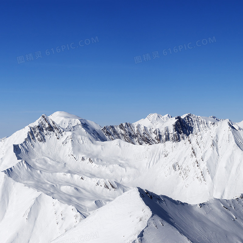 清新雪山背景