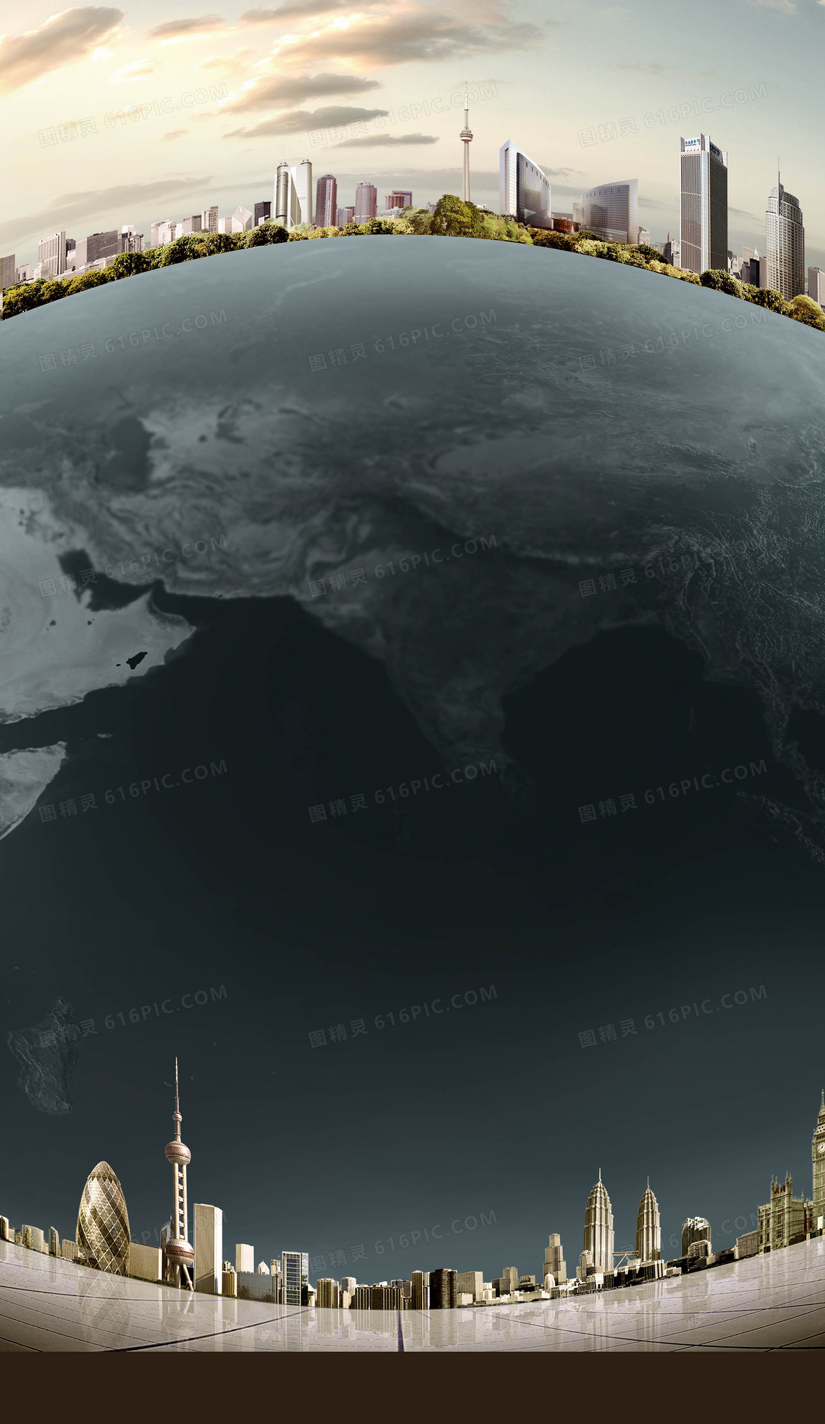 鱼眼创意房地产背景图背景图片下载 3425x5906像素jpg格式 编号138f2qj3v 图精灵