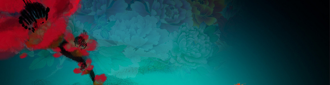 婚庆背景　(1920*500) 牡丹花