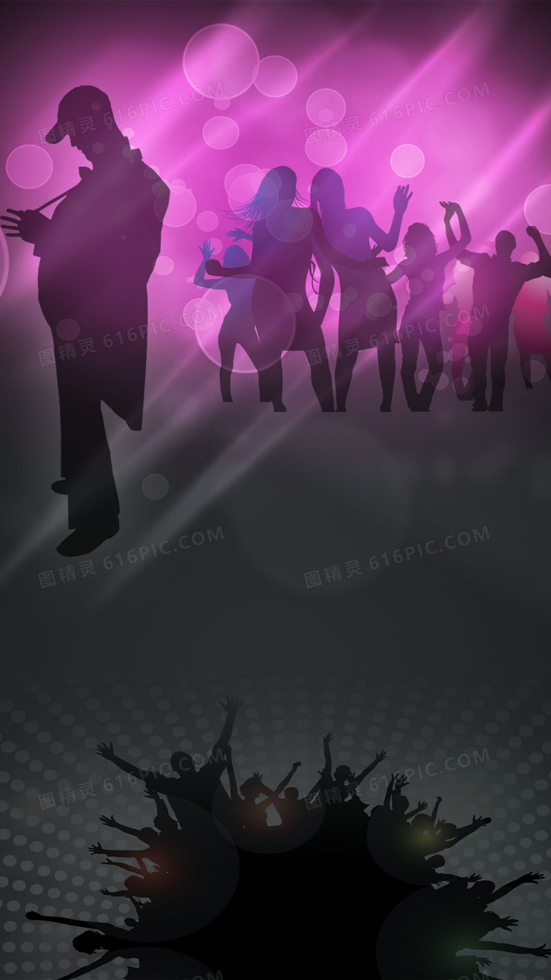 单身狂欢夜KTV活动广告背景
