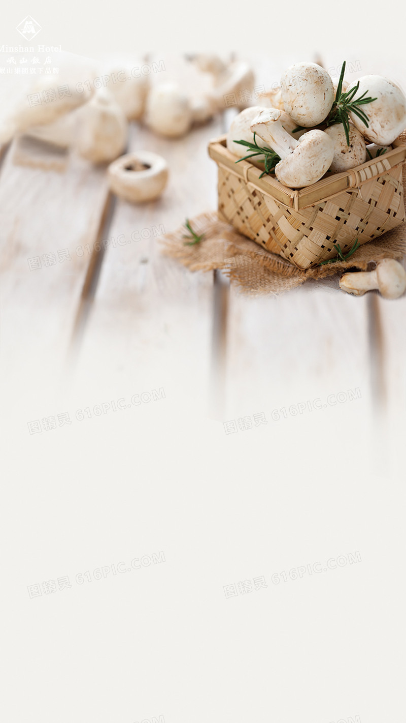 野山菌美食背景