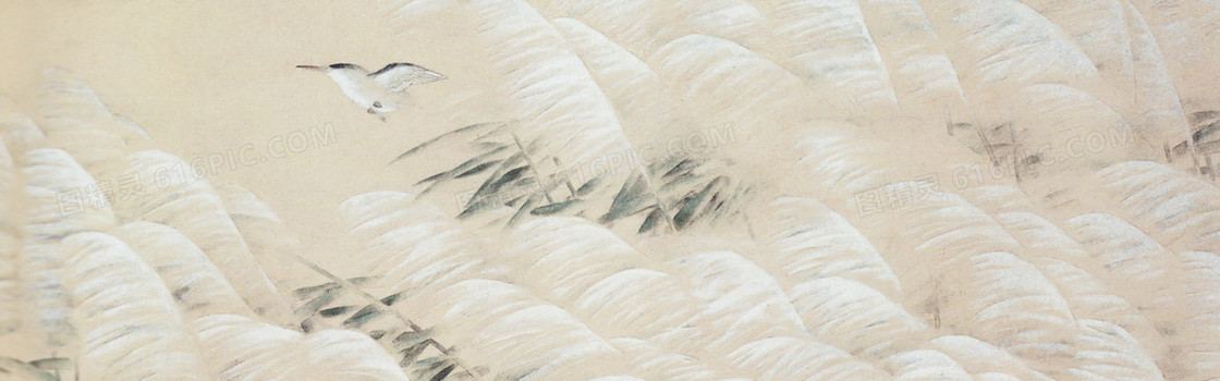 手绘笔画花草背景