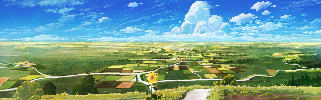 山河平原背景