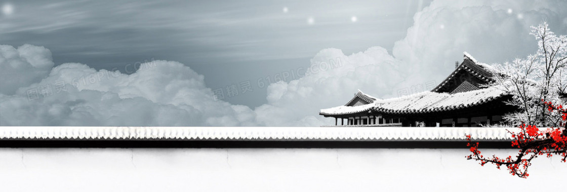 冬季雪景背景