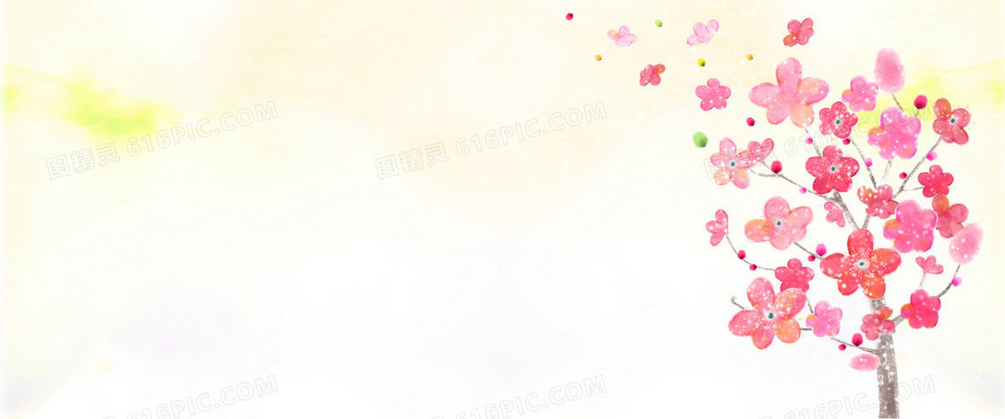 手绘花朵背景