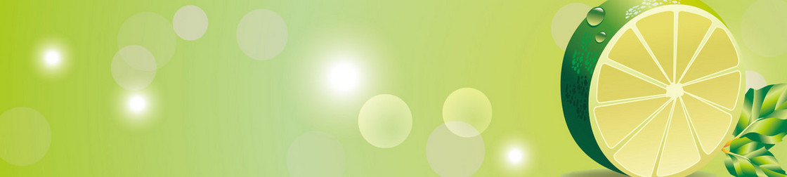卡通清新柠檬背景banner