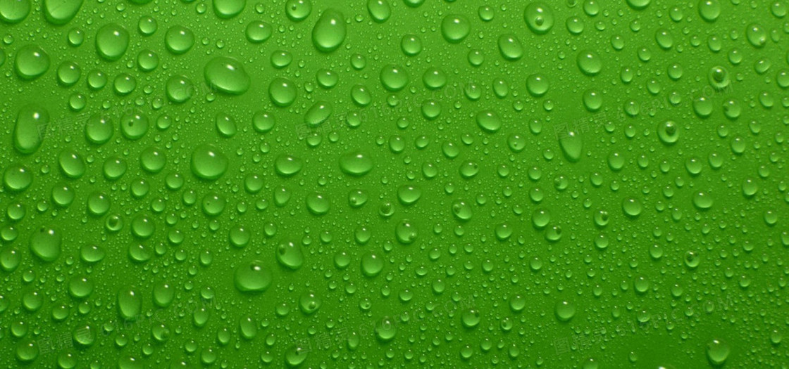 水珠绿色背景