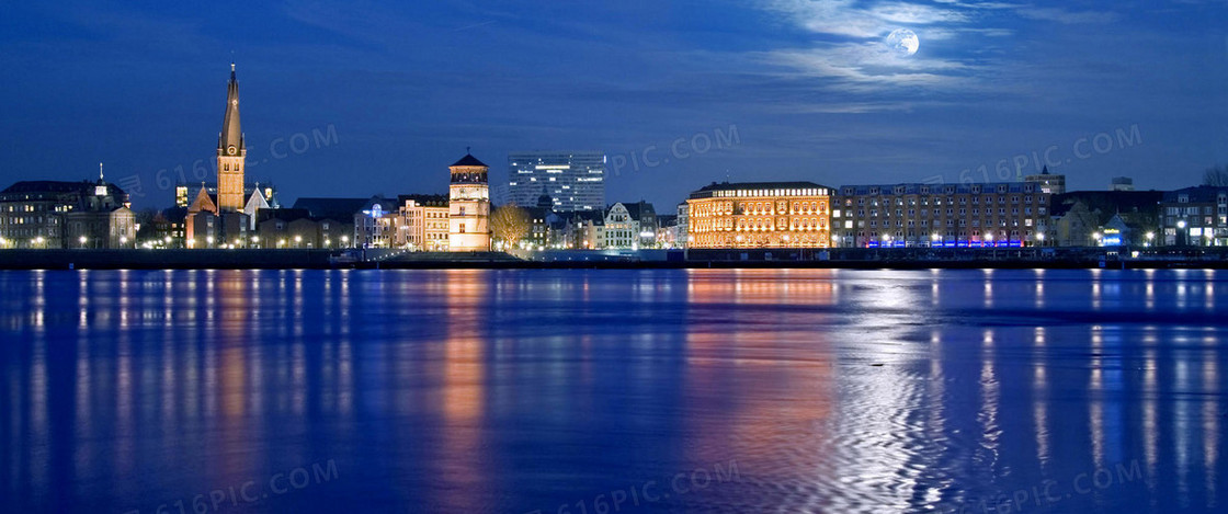 城市夜景唯美幸福缤纷背景图