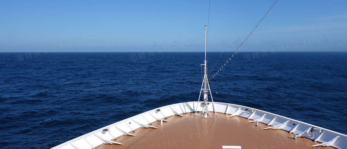 大海轮船背景banner