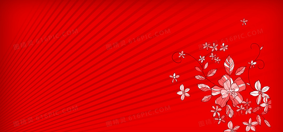 红色花朵背景