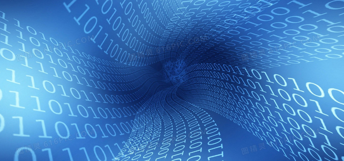 蓝色数字漩涡背景图
