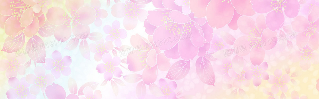梦幻唯美花朵背景图