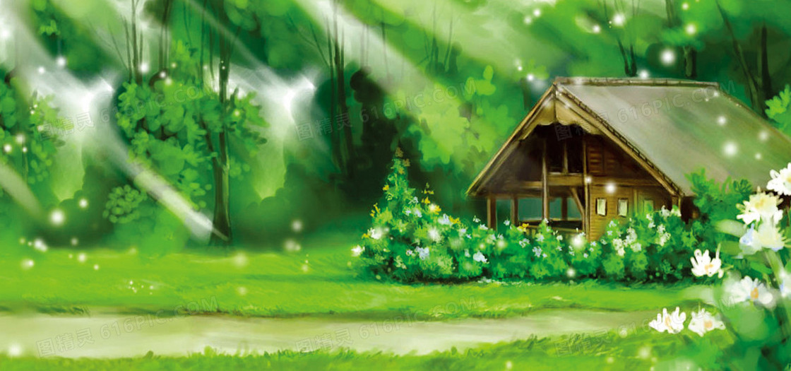 梦幻童话小屋背景