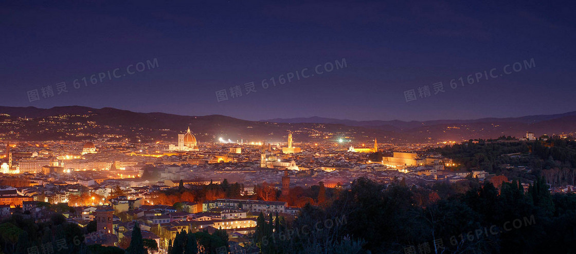 城镇夜景霓虹背景