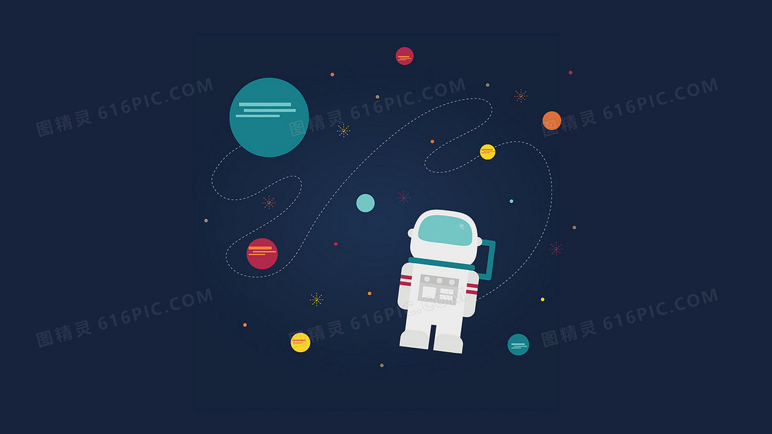 太空漫游简笔画