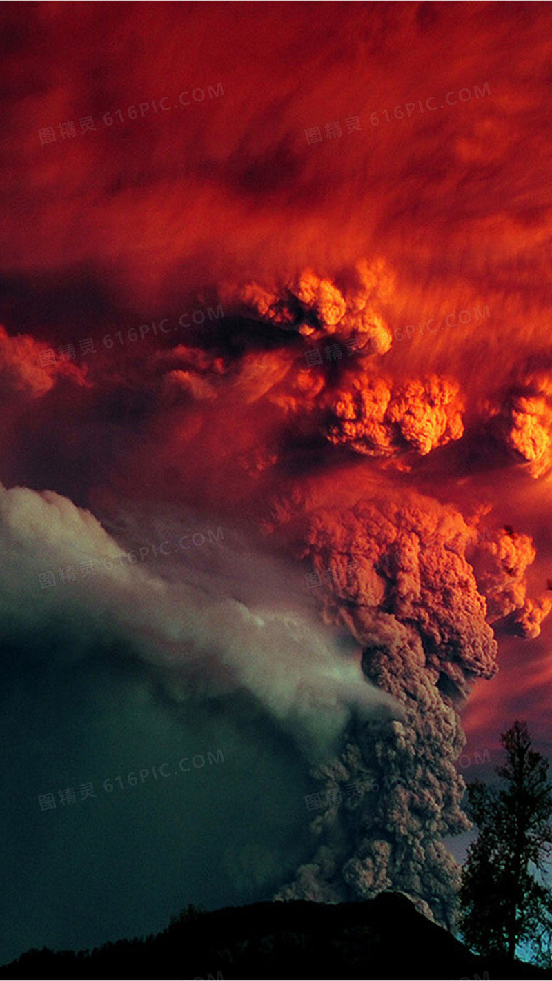 火山爆发H5素材背景