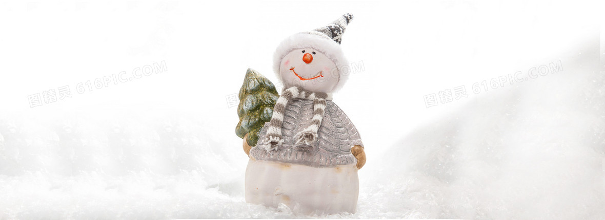 雪人宝宝雪天背景海报