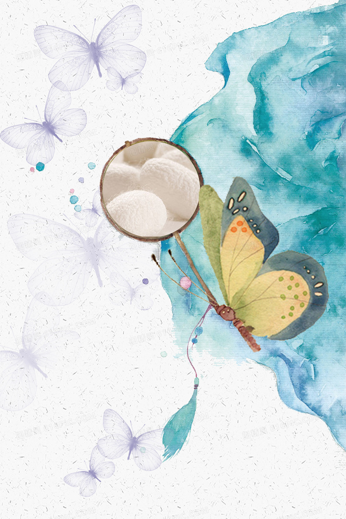 蝴蝶背景海报