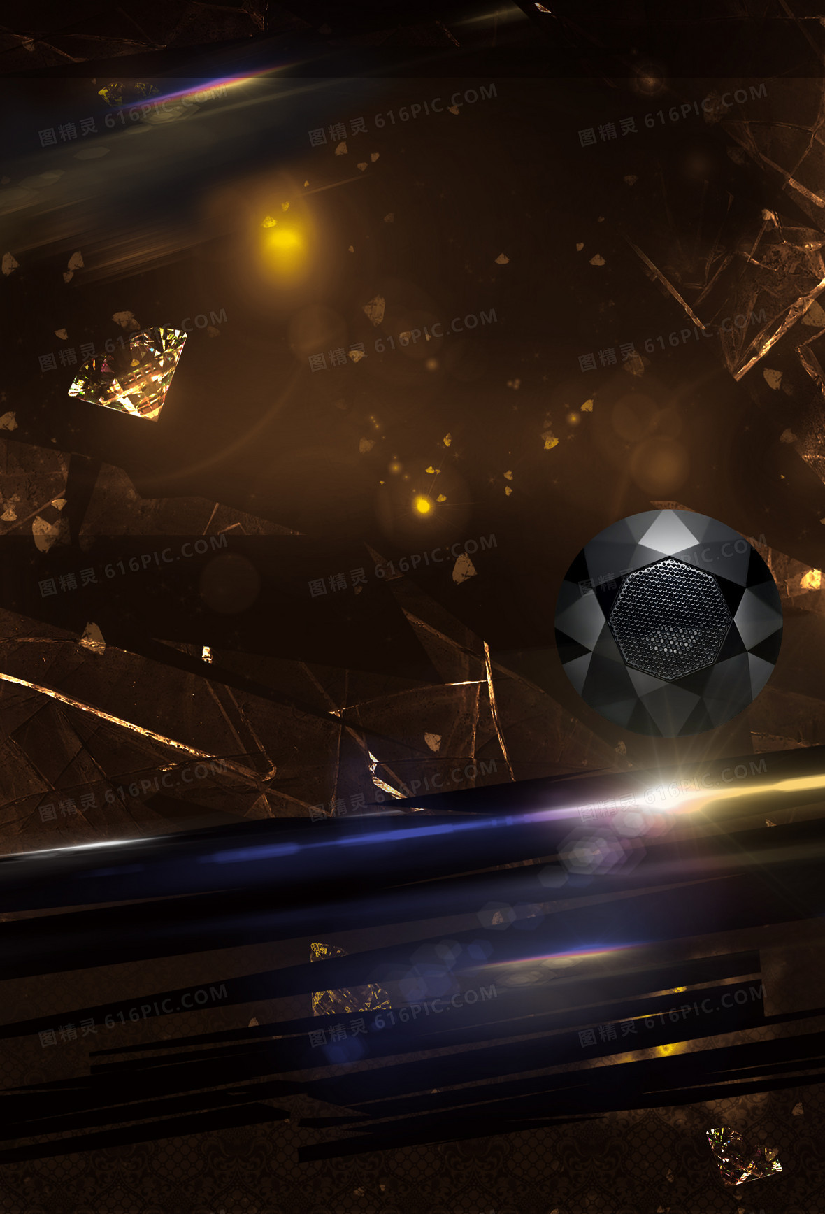 现代钻石暗色ktv背景素材